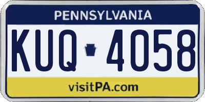 PA license plate KUQ4058