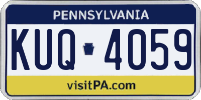 PA license plate KUQ4059