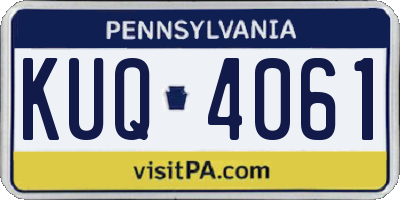 PA license plate KUQ4061