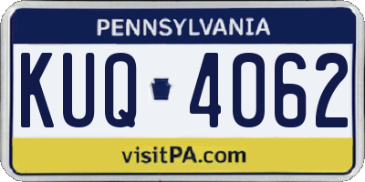 PA license plate KUQ4062