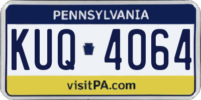 PA license plate KUQ4064