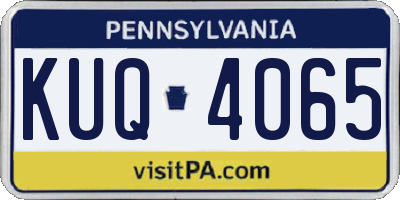 PA license plate KUQ4065