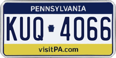 PA license plate KUQ4066