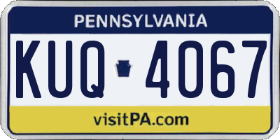 PA license plate KUQ4067