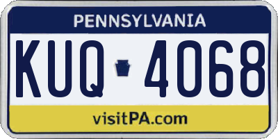 PA license plate KUQ4068