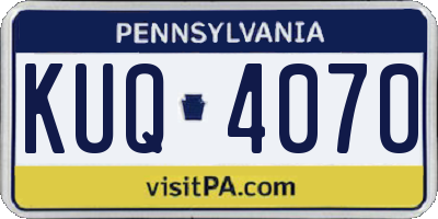 PA license plate KUQ4070