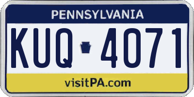 PA license plate KUQ4071