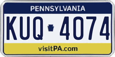 PA license plate KUQ4074