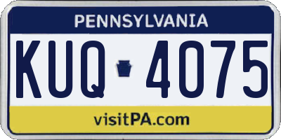 PA license plate KUQ4075