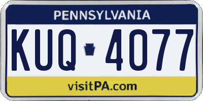 PA license plate KUQ4077