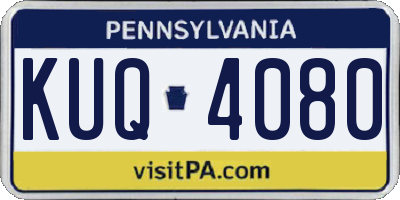 PA license plate KUQ4080