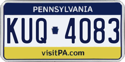 PA license plate KUQ4083