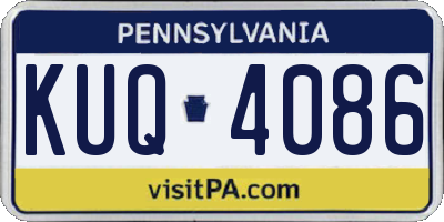 PA license plate KUQ4086