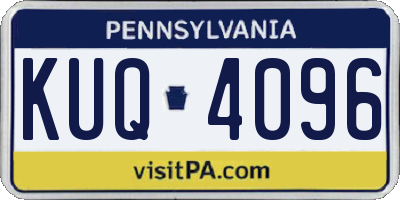 PA license plate KUQ4096