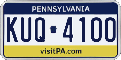 PA license plate KUQ4100