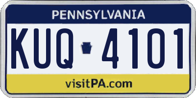 PA license plate KUQ4101