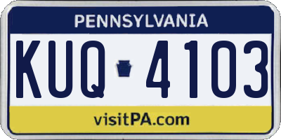 PA license plate KUQ4103