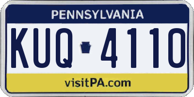 PA license plate KUQ4110