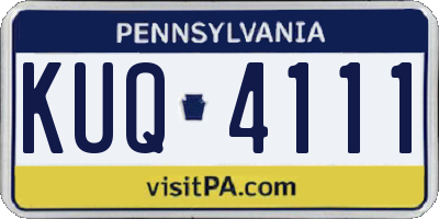 PA license plate KUQ4111