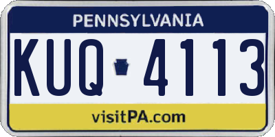 PA license plate KUQ4113