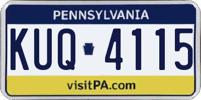 PA license plate KUQ4115