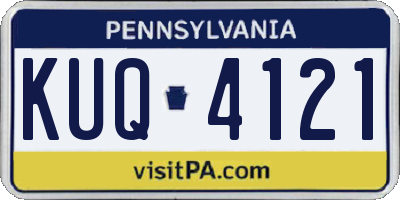PA license plate KUQ4121