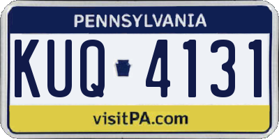 PA license plate KUQ4131
