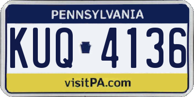 PA license plate KUQ4136