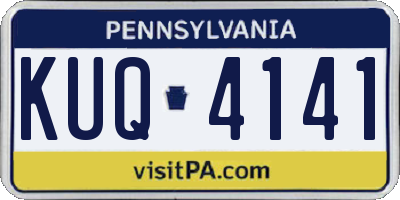 PA license plate KUQ4141