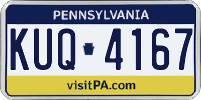 PA license plate KUQ4167