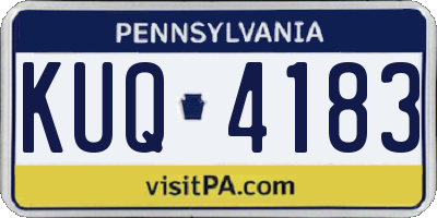 PA license plate KUQ4183