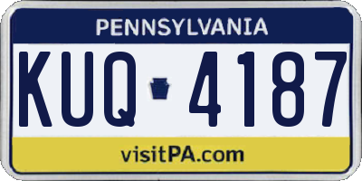 PA license plate KUQ4187