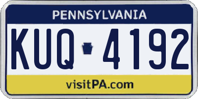 PA license plate KUQ4192