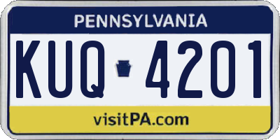 PA license plate KUQ4201