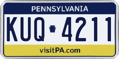 PA license plate KUQ4211