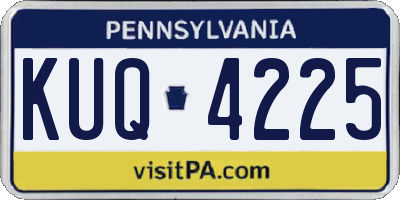 PA license plate KUQ4225