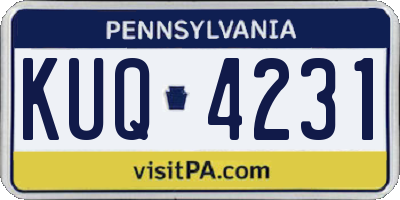 PA license plate KUQ4231