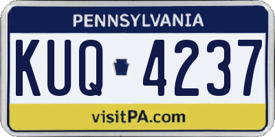 PA license plate KUQ4237