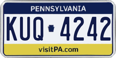 PA license plate KUQ4242