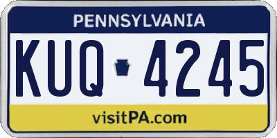 PA license plate KUQ4245