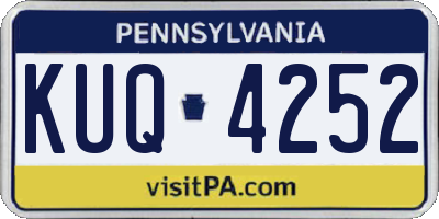 PA license plate KUQ4252