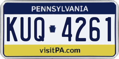PA license plate KUQ4261