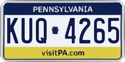 PA license plate KUQ4265