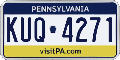 PA license plate KUQ4271