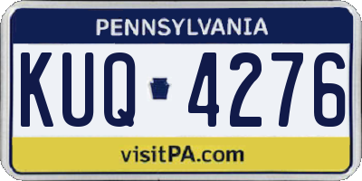 PA license plate KUQ4276
