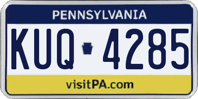 PA license plate KUQ4285