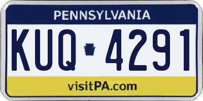 PA license plate KUQ4291
