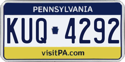 PA license plate KUQ4292