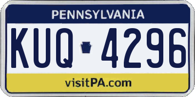 PA license plate KUQ4296