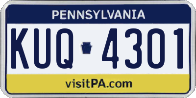 PA license plate KUQ4301